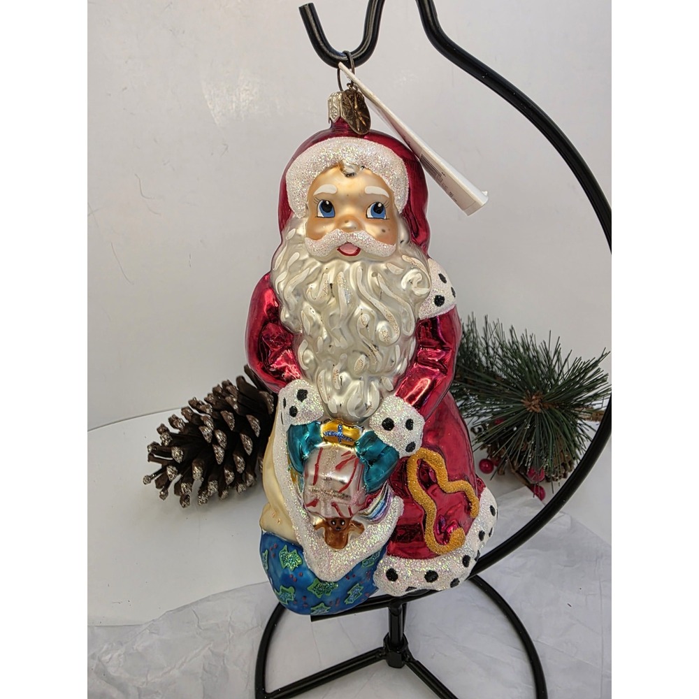 Christopher Radko His & Hers 2000 Santa Mrs Claus Double Sided Ornament 00-107-0